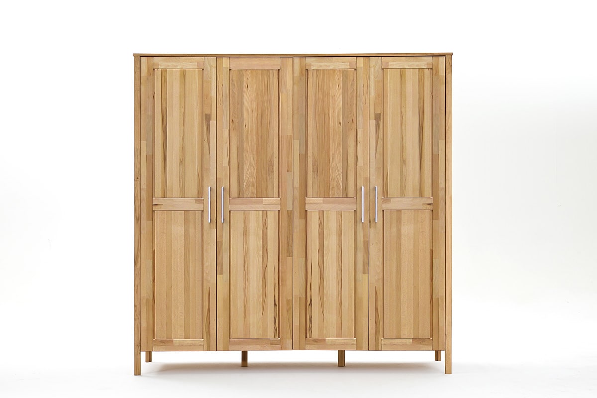 Kleiderschrank Buche massiv 4 türig Mody