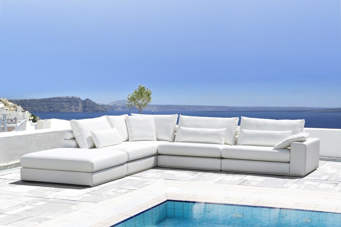 Loungesofa Alberta Garten Silvertex Outdoor Couchecke