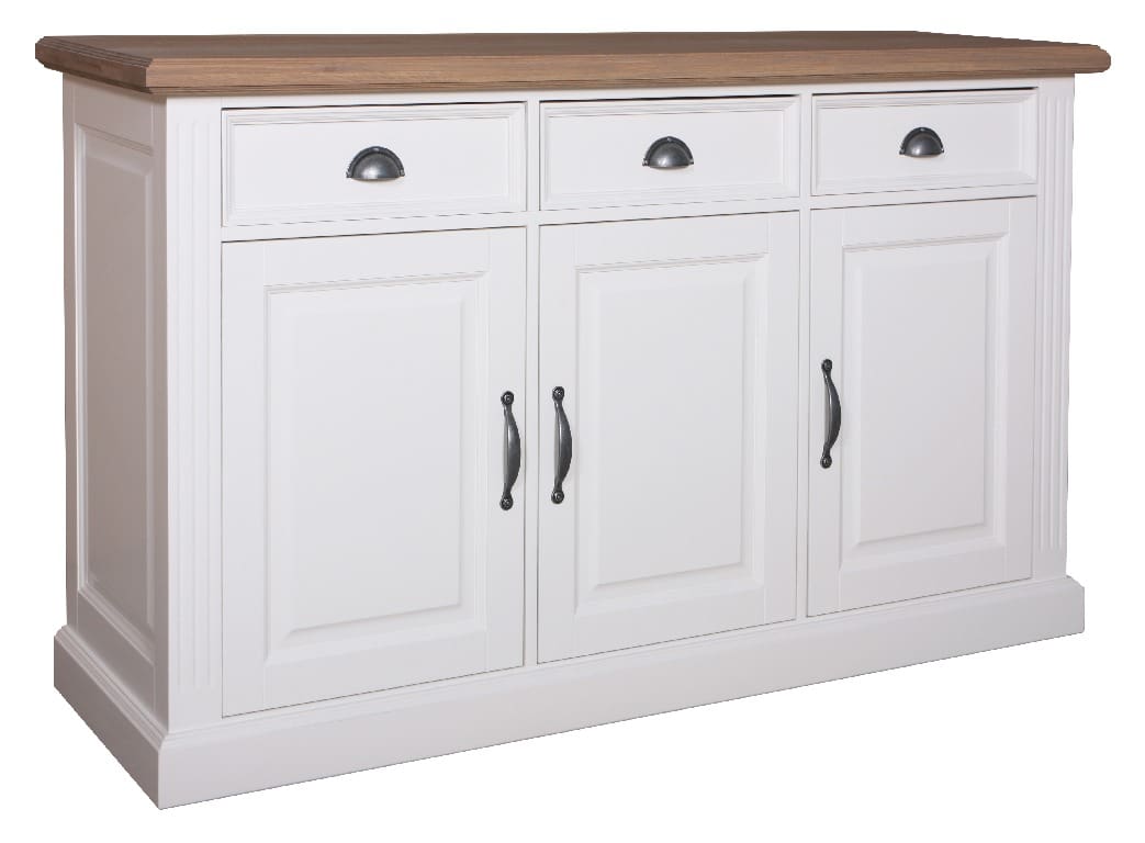 Anrichte Landhausstil York Shabby chic Oak 3 Türen 3 Schubladen