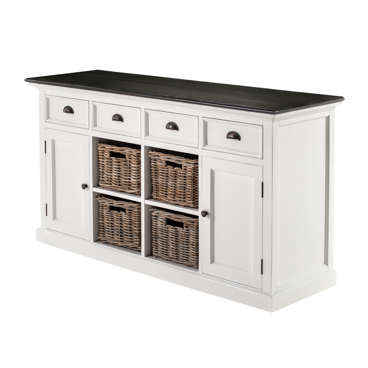 Anrichte Landhausstil 4 Schubladen 2 Türen 4 Körbe Halifax Contrast B189CT