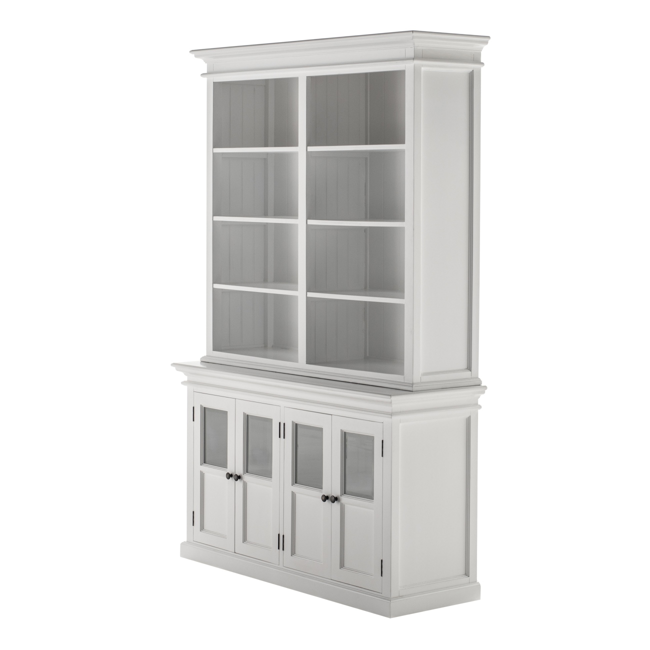 Buffetschrank weiß 4 Glastüren Halifax klein BCA612