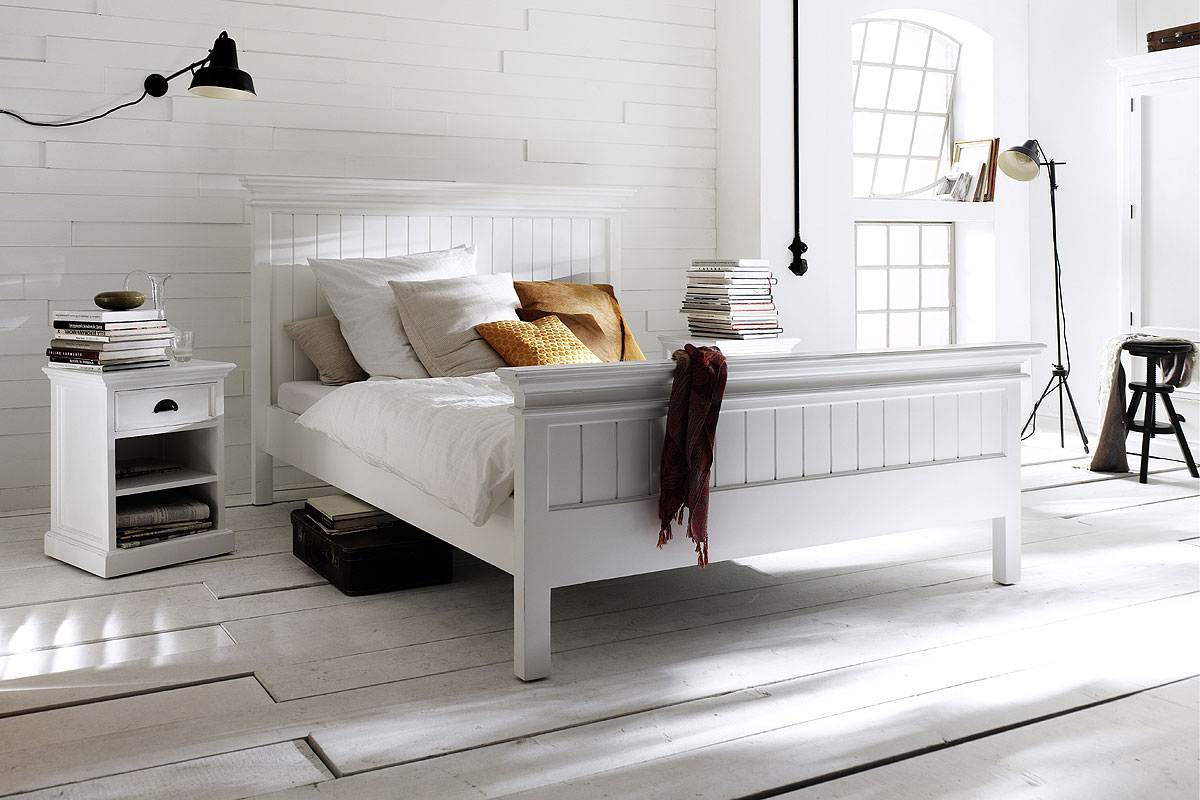 Bett 180x200 cm Landhausstil weiss Halifax von Novasolo