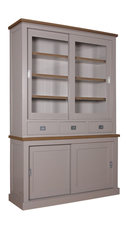 Buffetschrank Kubic Oak 4 Schiebetüren 3 Schubladen