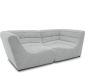 Gartensofa 2 Sitzer wetterfest Solido Outdoor Sofa silber grau