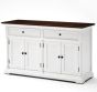 Sideboard Provence Accent Shabby chic weiss Provence mit 4 Türen und 2 Schubladen