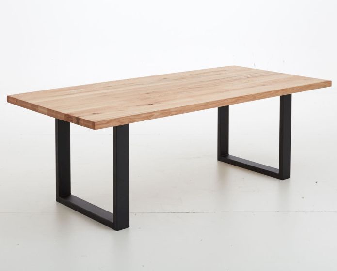 Esstisch Palmira Eiche massiv mit U-Gestell in Zerreiche oder Wildeiche