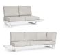 Outdoor Sofa wetterfest Aluminium Infinity Ecklounge weiß 253x259 cm