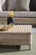 Gartentisch Polyrattan beige 105x60cm wetterfest Aditya