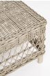 Gartentisch Polyrattan braun 80x50 cm wetterfest Jupiter