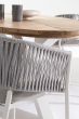 Gartenstühle stapelbar weiß mit Polster Florencia 4er Set Aluminium