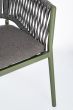 Gartenstühle stapelbar grün mit Polster Florencia 4er Set Aluminium