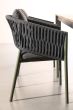 Gartenstühle stapelbar grün mit Polster Florencia 4er Set Aluminium