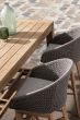 Barhocker Outdoor mit Lehne wetterfest Geflecht stone grau Coachella 2er Set