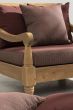 Gartensessel Outdoor Teak wetterfest Bali mit Polster Wine Rot
