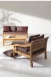 Teak Outdoor Sofa Gartensofa wetterfest Karuba Polster Wine