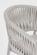 Gartenstühle stapelbar beige mit Polster Florencia 4er Set Aluminium