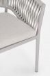 Gartenstühle stapelbar beige mit Polster Florencia 4er Set Aluminium