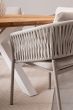 Gartenstühle stapelbar beige mit Polster Florencia 4er Set Aluminium