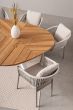 Gartenstühle stapelbar beige mit Polster Florencia 4er Set Aluminium