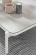 Gartentisch Aluminium weiß 120x75 cm mit Glasplatte Florencia
