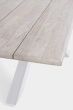 Gartentisch recycle Teak weiß 240x100 cm Aluminium Gestell Reynald