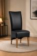 Lederstuhl King gepolstert Black Gestell Eiche Bassano
