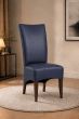 Lederstuhl King gepolstert Blue Gestell Eiche Carbon
