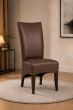 Lederstuhl King gepolstert Chocolate Gestell Eiche Carbon
