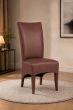 Lederstuhl King gepolstert Cognac Gestell Eiche Bassano
