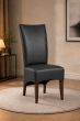 Lederstuhl King gepolstert Graphite Gestell Eiche Carbon