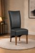 Lederstuhl King gepolstert Ebony Gestell Eiche Bassano