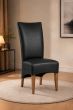 Lederstuhl King gepolstert Graphite Gestell Eiche Bassano