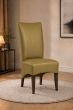 Lederstuhl King gepolstert Olive Gestell Eiche Carbon