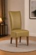 Lederstuhl King gepolstert Olive Gestell Eiche Bassano