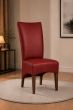 Lederstuhl King gepolstert Rouge Gestell Eiche Bassano