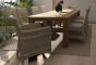 Garten Essgruppe Polyrattan Tisch Teak 240x100 cm 8 Personen