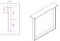 Bodahl Tischbeine Manchester Stahl 8x4 cm 2 Breiten Tischgestell
