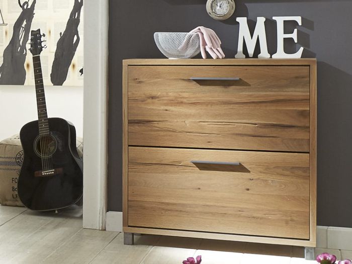 Eiche Schuhschrank Rockit Garderobe massiv Öl finish 2 Klappen