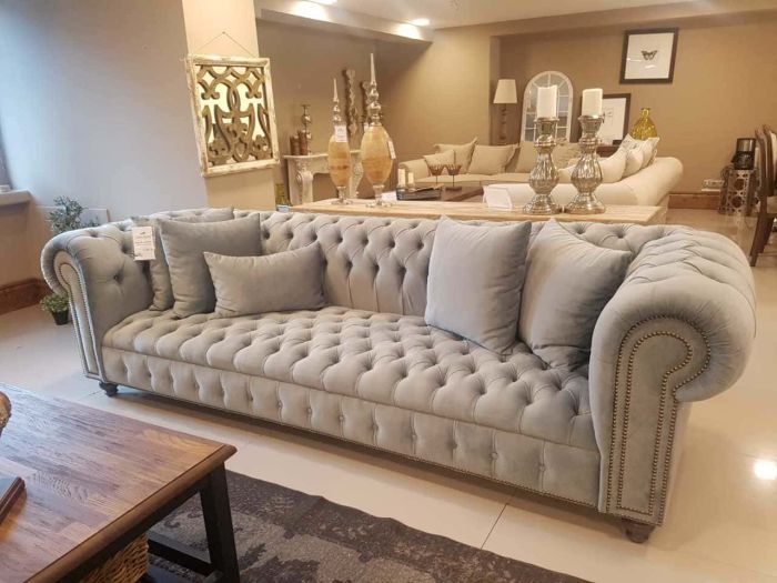 Landhausstil Sofa Chesterfield Knopfheftung Buckingham