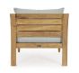 Teak Gartensessel kolonial Karuba mit Polster Aqua