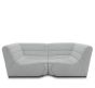 Gartensofa 2 Sitzer wetterfest Solido Outdoor Sofa silber grau