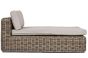 Gartenlounge Polyrattan braun Chaiselongue Modul Coraline mit Polster