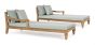 Daybed Outdoor wetterfest Teak Bali inkl Polster Aqua