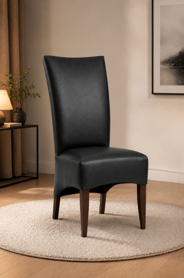 Lederstuhl King gepolstert Black Gestell Eiche Carbon
