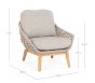 Gartenmöbel Set Sessel + Hocker wetterfest beige Rope Tamires