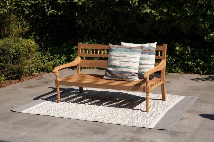 Gartenbank Java mit Kissen Teak massiv von Exotan