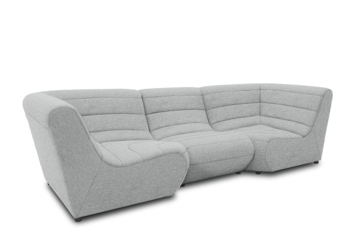 Gartensofa 3 Sitzer wetterfest Solido Outdoor Sofa silber grau