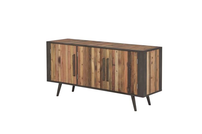 Sideboard Nordic 160x45 cm recycelt Bootsholz Metallrahmen