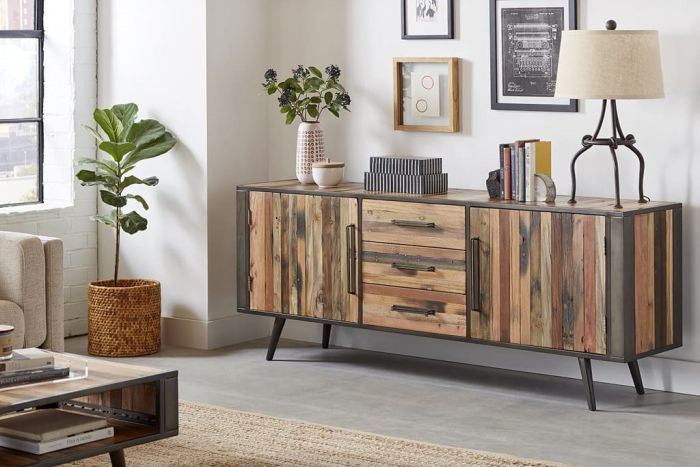 Sideboard Nordic mit 3 Schubladen im Industrial Design