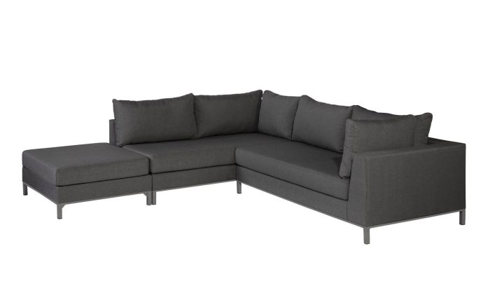 Garten Loungesofa Sicilie links-Stone grey Nanotex